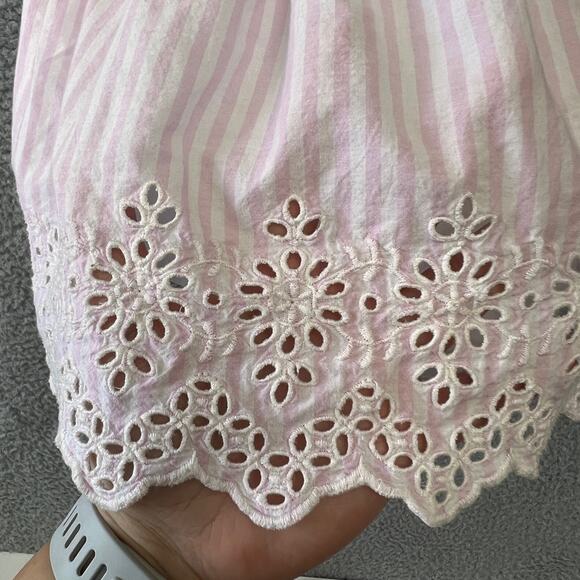 GAP Kids Toddler Girl Dress Size 3 years Sleeveless Flutter Stripe Eyelet Trim - Picture 7 of 8